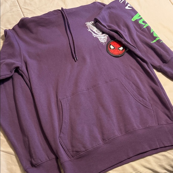 Purple Hoodie with Green Venom Graphic - Picture 4 of 4